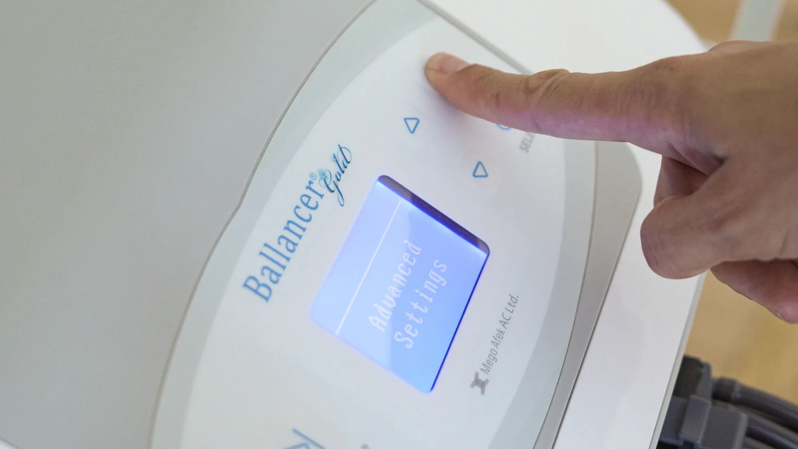Setarea programului de presoterapie pe panoul aparatului Ballancer® Pro
